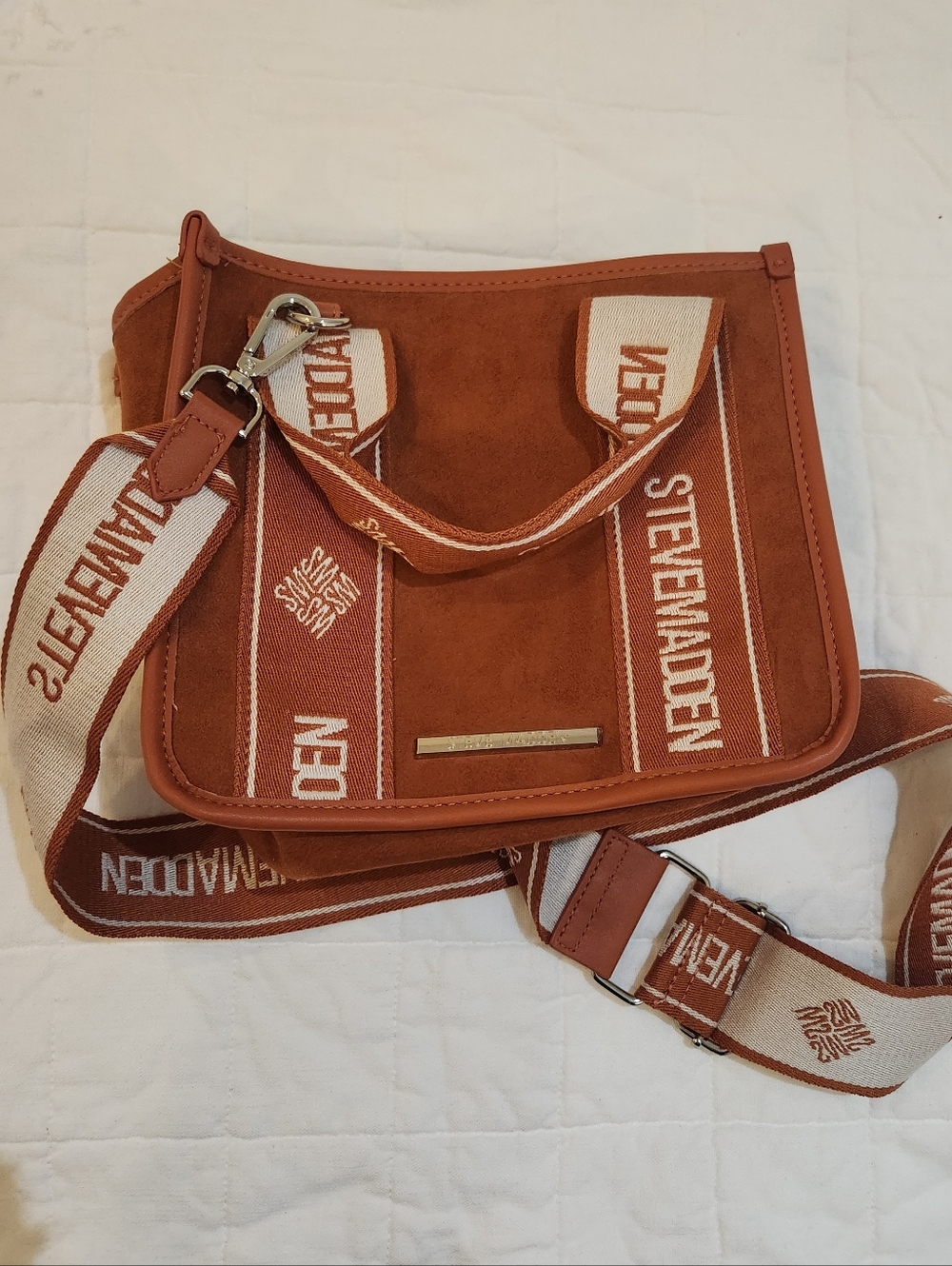 Steve Madden Rust Suede Crossbody Bag